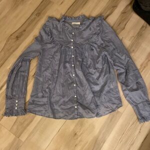 Doen ruffle cotton blouse
